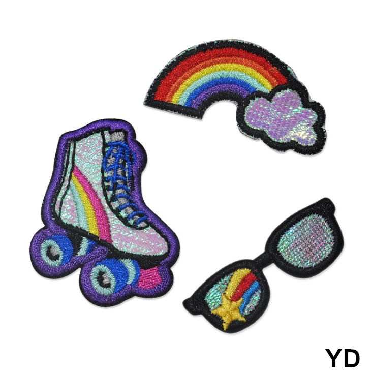 Sewing Id - 10 stuks regenboog geborduurde patch opstrijkbare