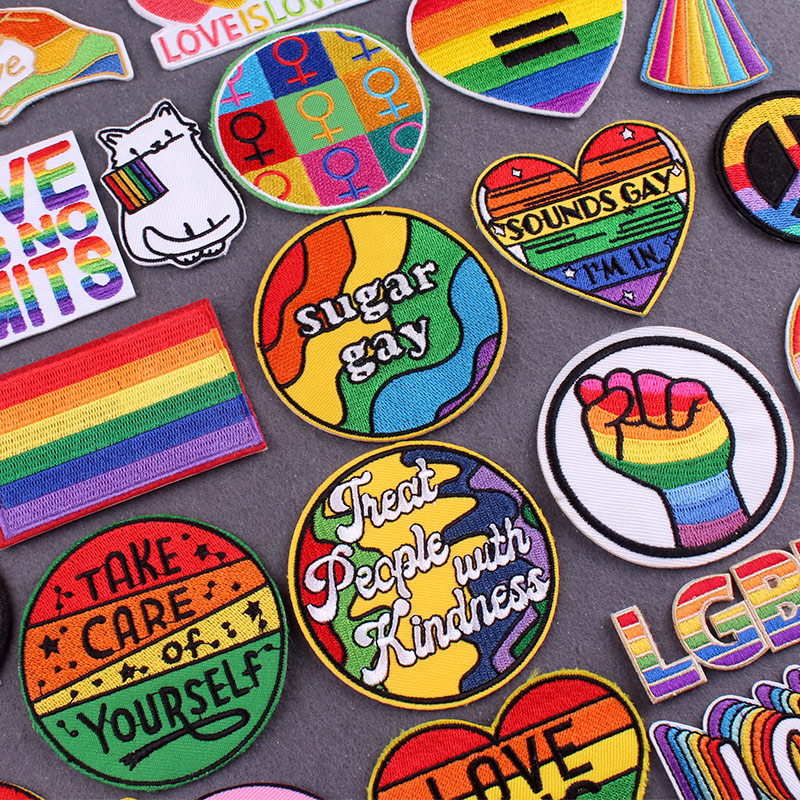 Velcro Sew On - Regenboogpatches op kleding Gay Pride LGBT-patch