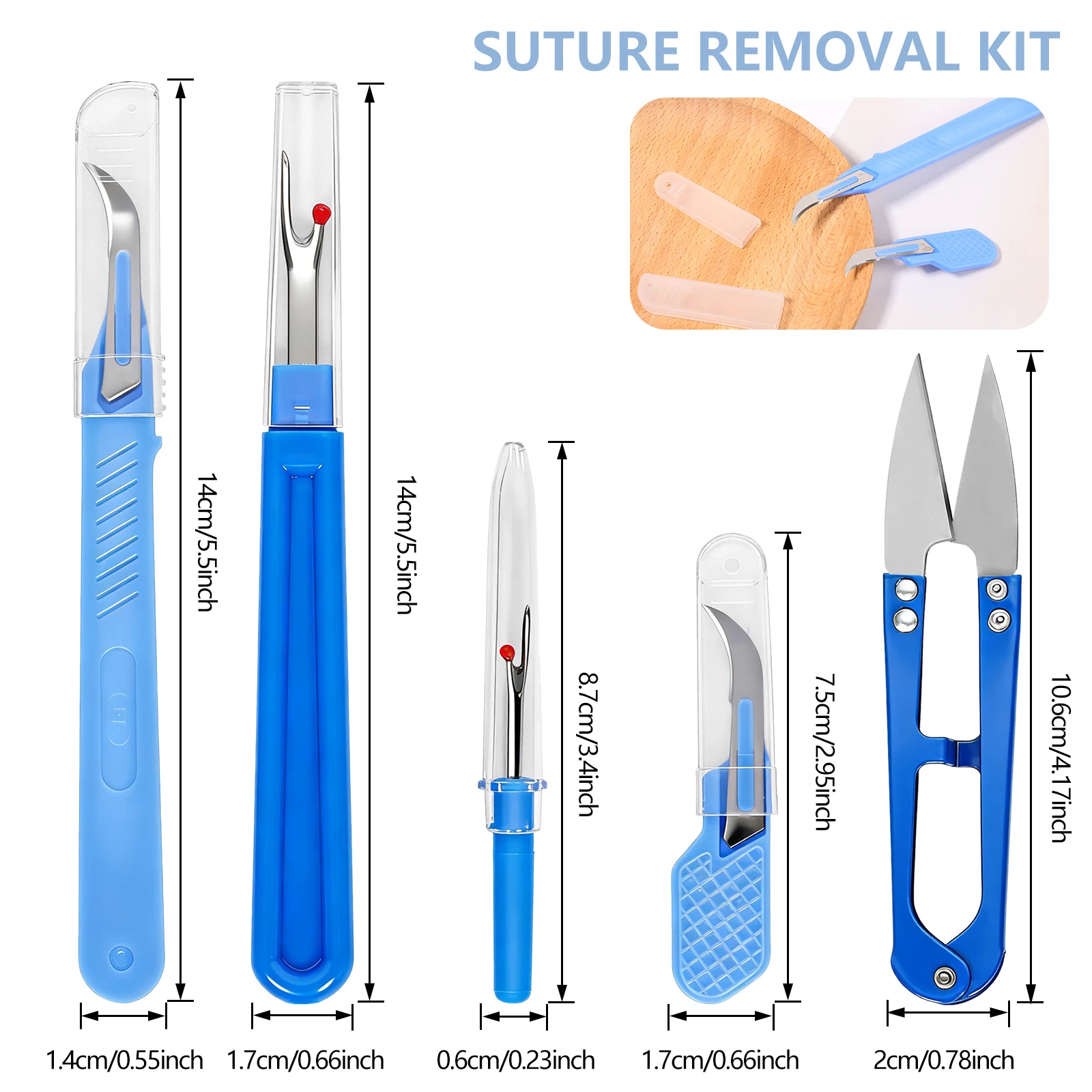 Sewing Kit - 5 stuks blauwe naaimachine-sets voor het
