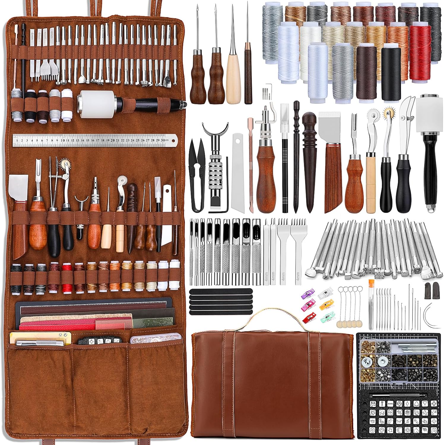 Sewing Kit - Lederbewerkingsset Lederen handwerkgereedschap Lederbewerkingskit met op