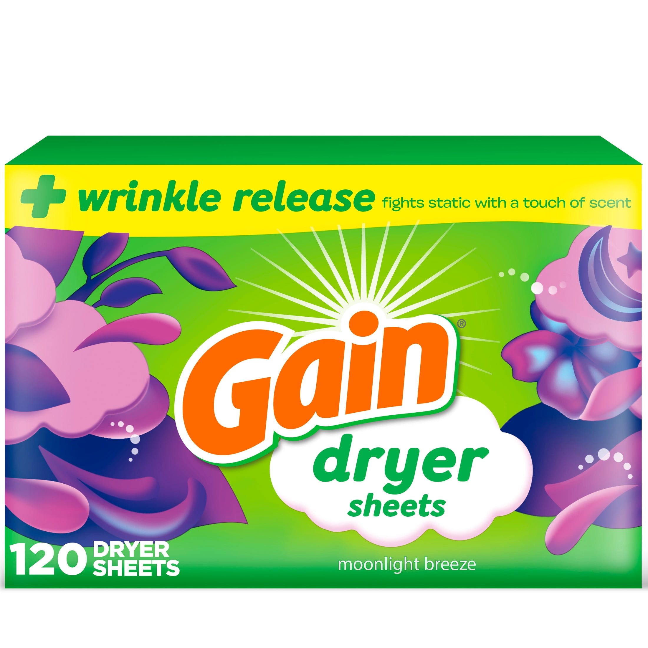 Fabric Softener Sheet - Gain Droogbladjes, Moonlight Breeze Langdurige Geur