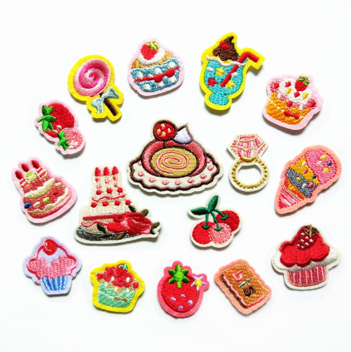 Sewing Id - 10 Stuks Fruit Cake Geborduurde Patch