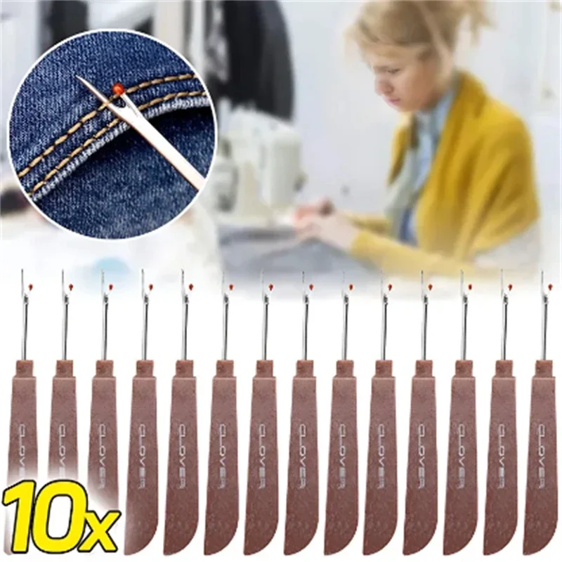 Seam Ripper Tool - 1/10 Stuks Stalen Draadafsnijder Houten Plastic