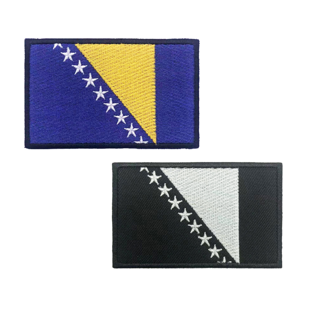 Velcro Sew On - 1Pc Vlag Van Bosnië En Herzegovina