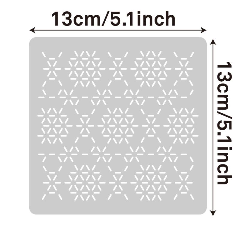 Textile Sewing Patterns - Borduurstencil-sjabloonset Sashiko Herbruikbaar handwerkpatroon voor doe-het-zelf