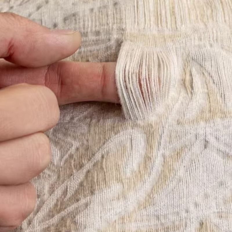 Beige linnen jacquard stof blo - Is Sewing A Textile Craft recensie en prijs