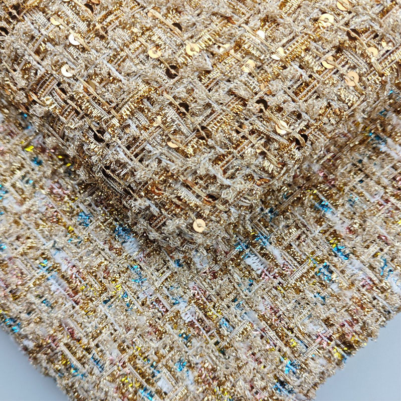 Gouden Draad en Pailletten Gar - Sewing Tweed Fabric recensie en prijs