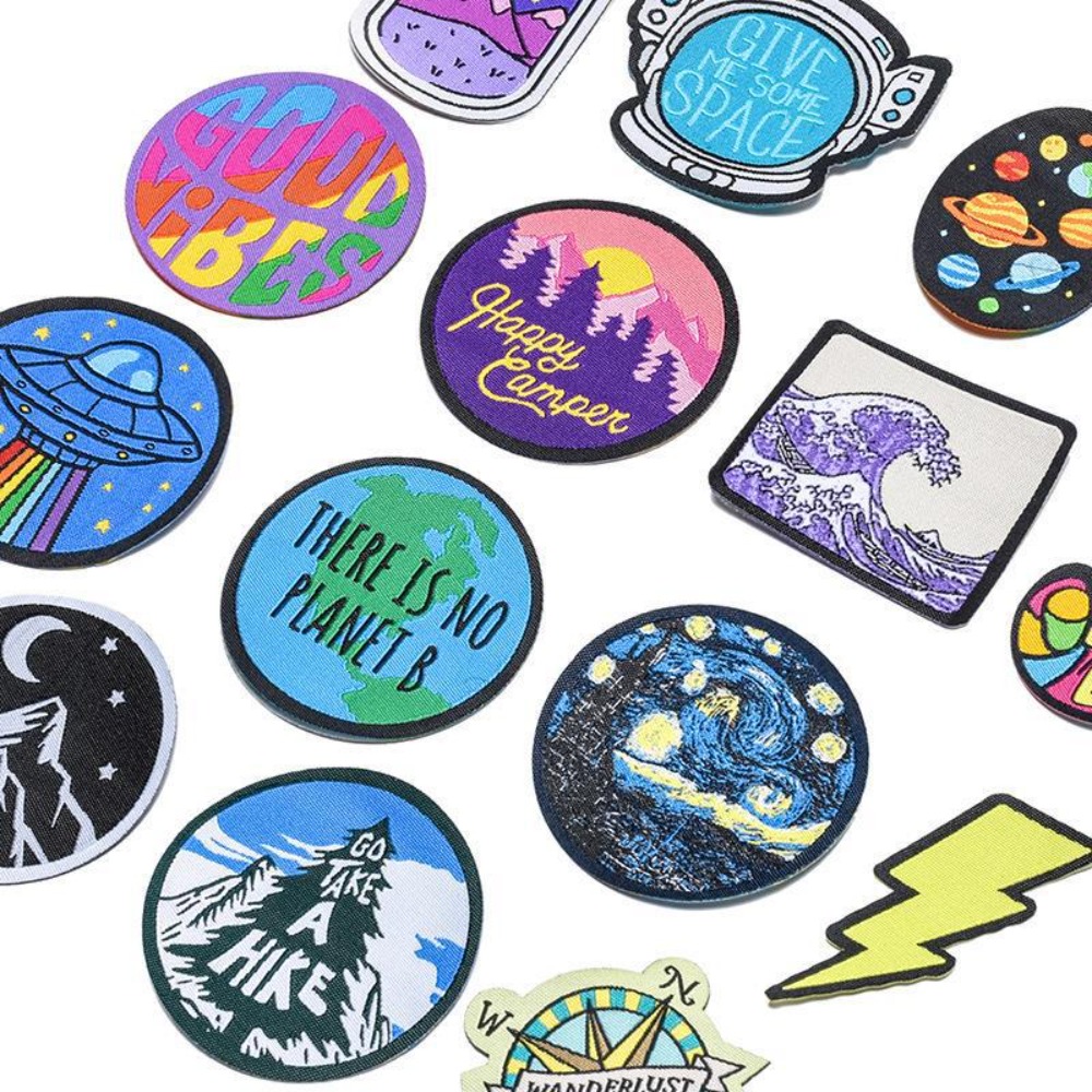 Cartoon Landschap Ruimte Gewev - Sewing Label recensie en prijs