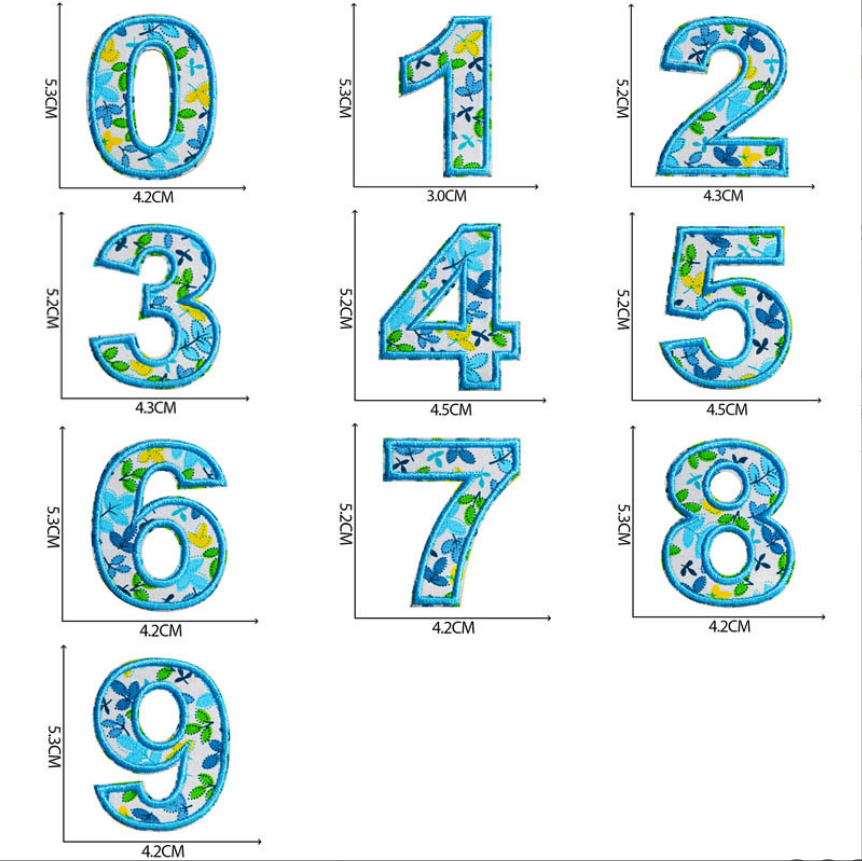 10 Stuks Blauwe Kleur Nummer A - Sewing Id recensie en prijs