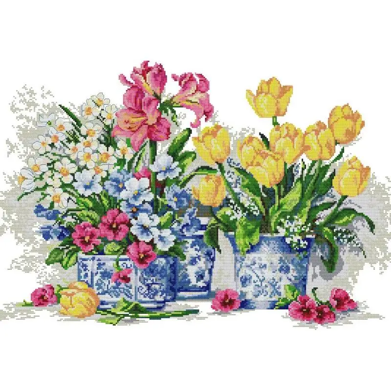 Ingemaakte Bloemen NKF Geteld  - Textile Sewing Patterns recensie en prijs