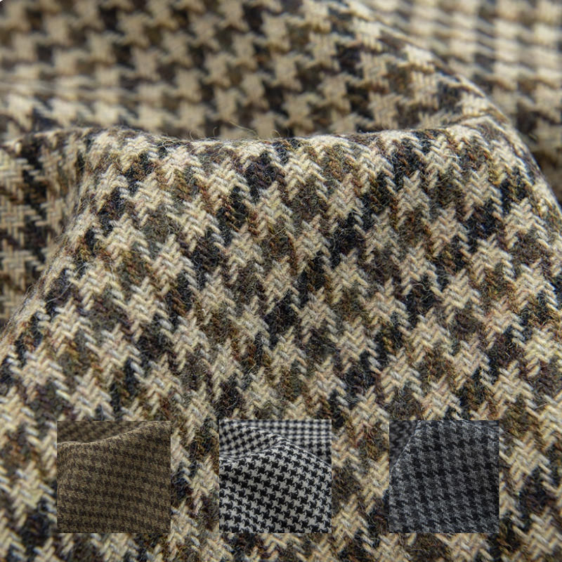 Lichte koffie kleine houndstoo - Sewing Tweed Fabric recensie en prijs