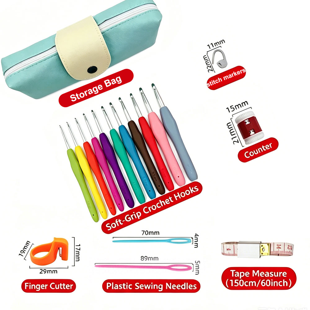 37-delige haaknaaldset met opb - Sewing Necessities recensie en prijs